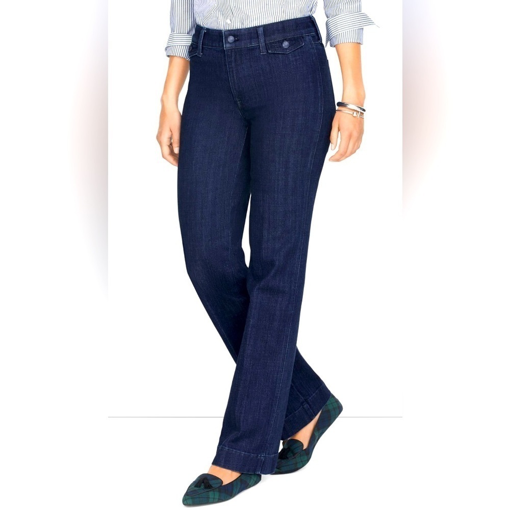 TALBOTS Sz 16 Straight Leg Jeans Trouser High Waist Classic Pants New with Tag